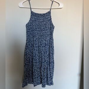 Copper Key Navy Floral Kids Dress